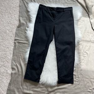 LOFT Riviera Slim Curvy Black Cropped Pant Size 8